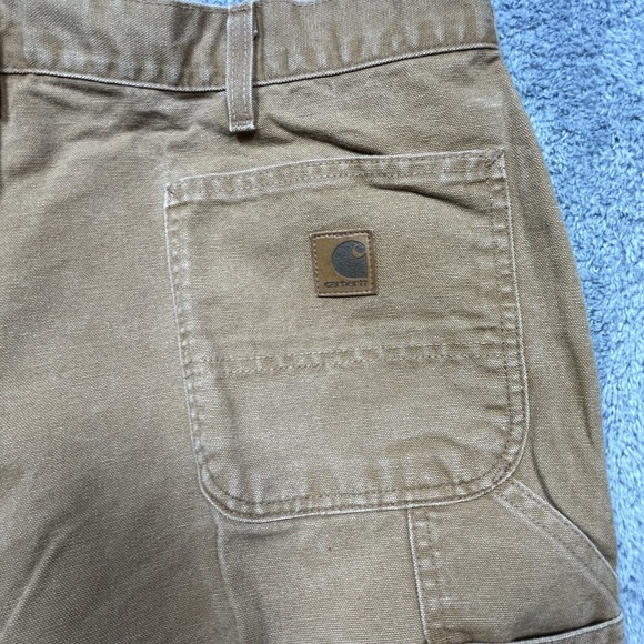 Vintage Carhartt Capenter Pants Men 40x36 Brown Utility Canvas Work Dungaree Fit - Picture 5 of 16